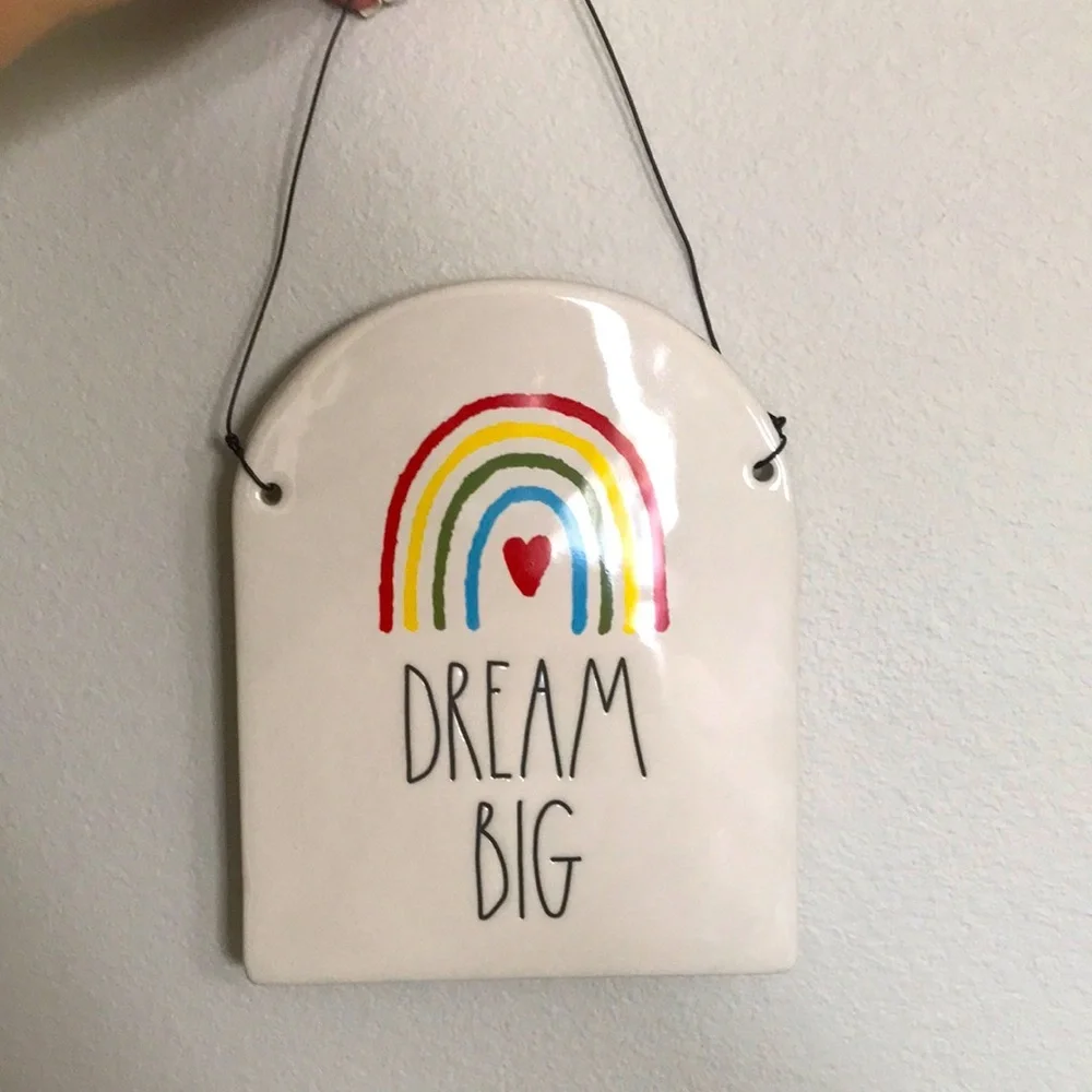 RAE DUNN DREAM BIG HANGING WALL PLAQUE